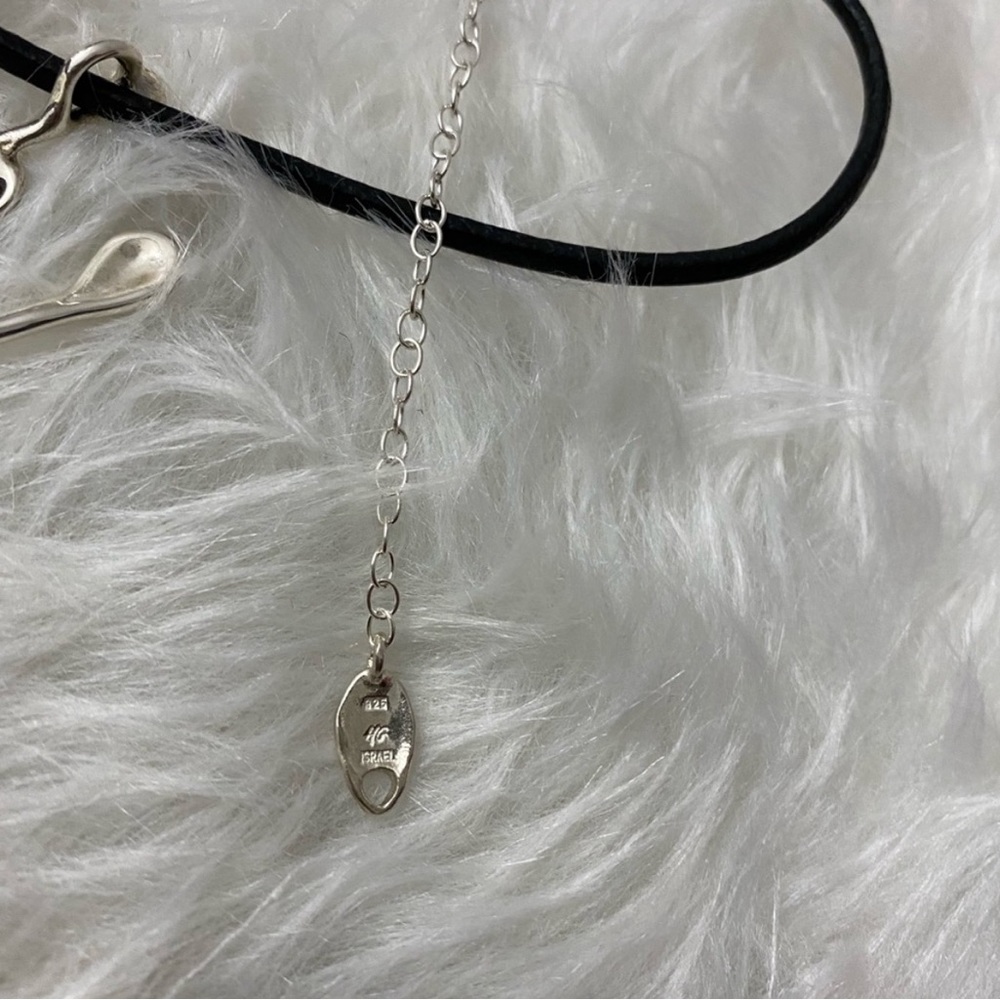 Hagit Gorali modernist splash sterling silver necklace choker jewelry - Picture 6 of 7